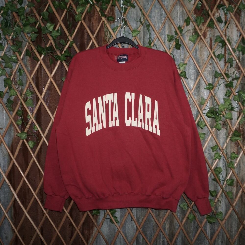 L - Vintage Y2K Jansport Sweatshirts santa clara embroidered